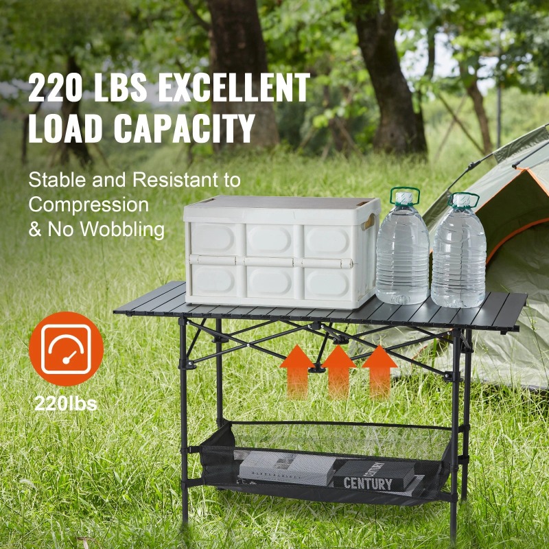 1 PC Portable Folding Camping  - Outdoor Adventure Table With Storage avis et prix