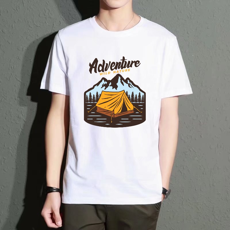 Men's Black Round-Neck Short-S - Outdoor Adventure Outfit avis et prix