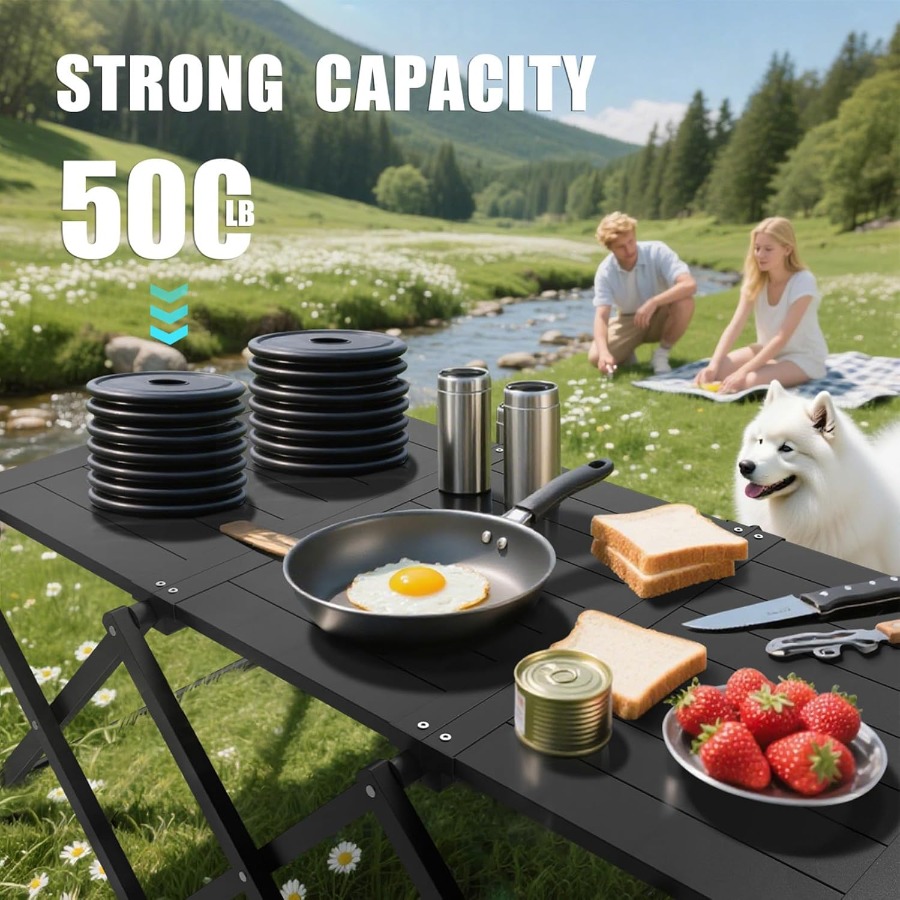 2in1 Aluminum Folding Camping  - Outdoor Adventure Table With Storage avis et prix