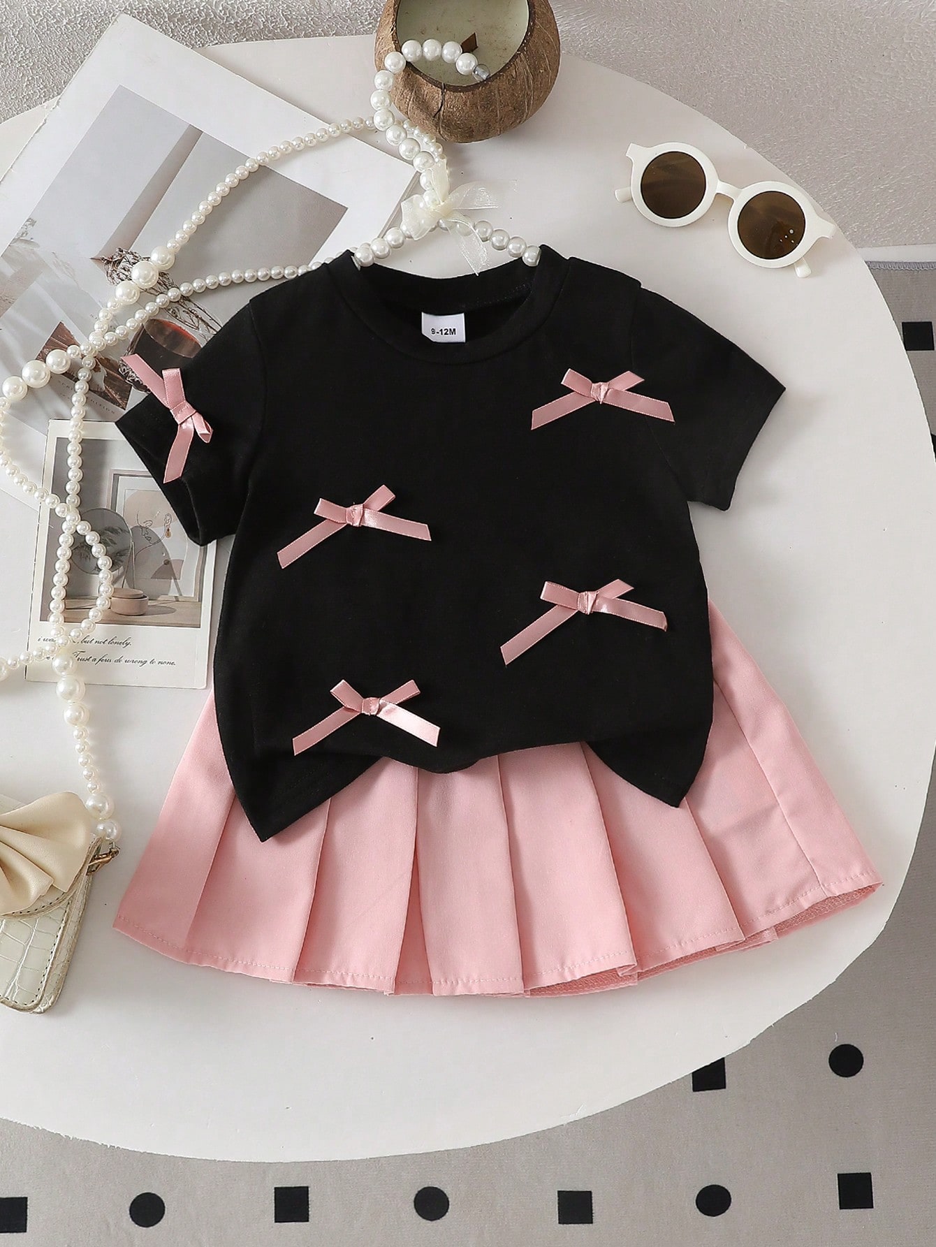 Two-piece baby girl 3D bow cas - Outdoor Adventure Girl avis et prix