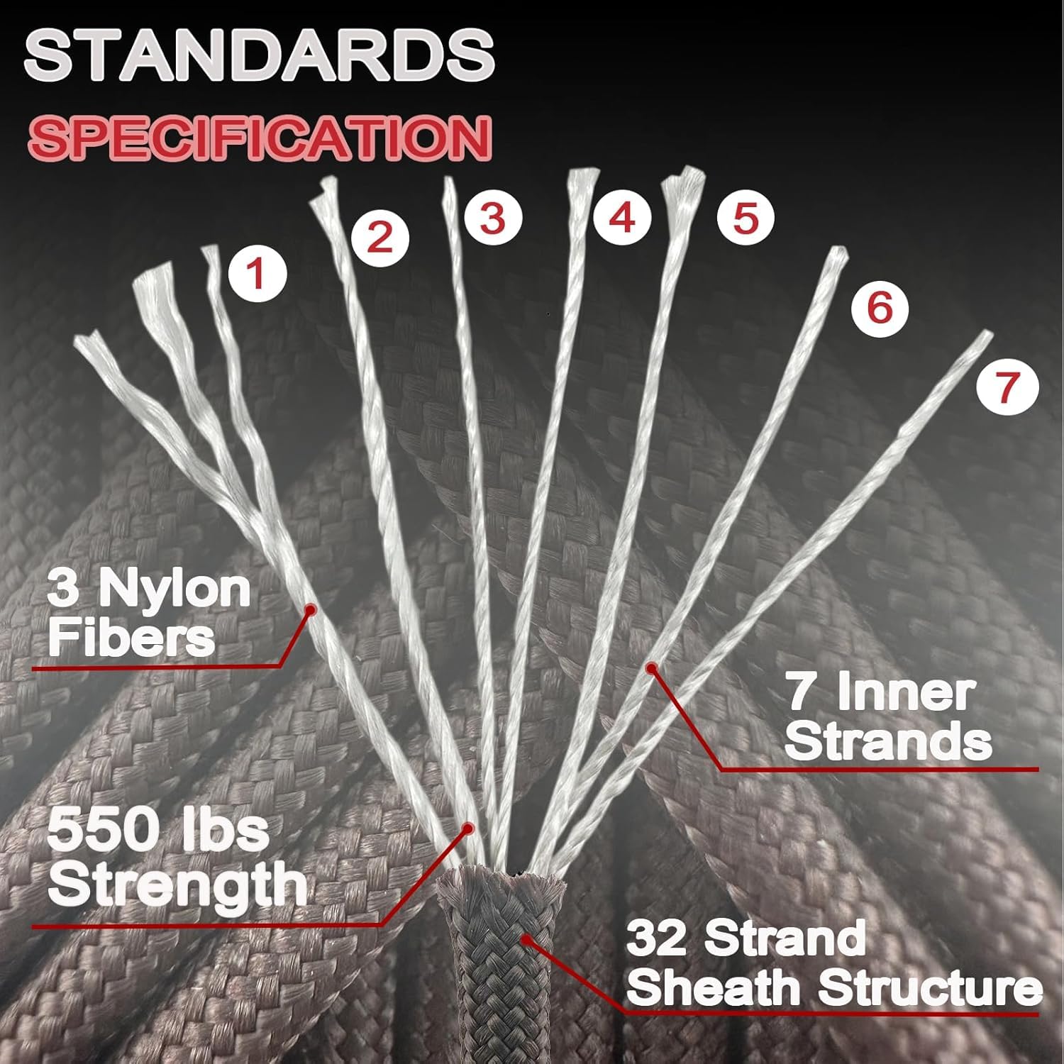 1pcs 100FT 30 Colors 550 Parac - Paracord 550 Feet avis et prix