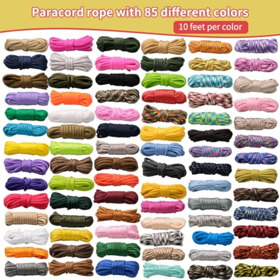 85 Pcs Paracord 550 Combo Kit  - Paracord 550 Feet avis et prix