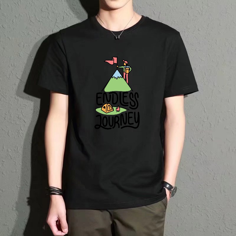 Men's Black Round-Neck Short-S - Outdoor Adventure Outfit avis et prix